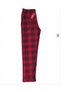 Suede pajama bottoms with plaid-patterned pockets - 3