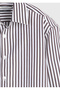 Brown Casual-Fit Long-Sleeved Woven Casual Silk-Blend Shirt - 8