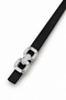 Women's Gold Buckled Slim Belt – Modern Double-Ring Design - 2