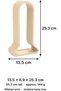Ribbed Headphone Stand with Base Tray, Modern Office Gaming Bedroom Decor, 25.3 cm, Sand - 3