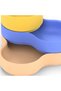 Stackable Desk Tray Set of 3, Ribbed Round, Rings, Jewellery and Desk Supplies, Mustard Blue Peach - 2