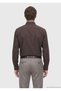 Brown Plain Casual Fit Long Woven Casual Silk Blend Shirt - 6