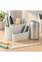 Interlocking Desk Organiser Set of 2, 18.7 x 13.3 x 11 cm, White - 3