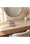 Ribbed Desk Organiser Set of 3 with 2 Removable Inserts, Vanity and Bedside, Greige - 4
