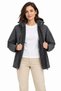 Waterproof Softshell Jacket with Fleece Lining, Detachable Hood, and 4 Pockets - Smoke Gray
