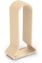 Ribbed Headphone Stand with Base Tray, Modern Office Gaming Bedroom Decor, 25.3 cm, Sand