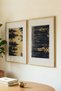 2 VINTAGE PAINTINGS WITH NATURAL WOOD FRAMES FEATURING ABSTRACT LANDSCAPES WITH FOREST AND WATER THEMES - 3