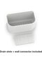 Wall Mounted Shower Caddy with Drain Slots and Wall Connector Plate, Adhesive Strips Not Included - 4