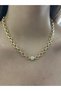 Single-Stone Interlocking Steel Necklace