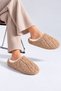 Women's Beige Comfortable Soft Plush House Slippers - 3
