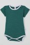 Boys' Short-Sleeved Snap-Fastened Striped Bodysuit, Ages 1–3, Emerald Green - 3