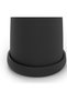 Diagonal Ribbed Toothbrush Holder Cup with Removable Drip Base and 2 Drainage Inserts, Black - 2