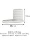 Ribbed Toothbrush Cup with Long Oval Drip Tray and 4-Way Divider, 20.2 x 9.2 cm, White - 3