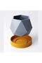 Geometric Plant Pot with Drip Tray, Faceted Low Poly Planter with Drainage Holes for Succulents - 7