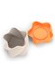Star Plant Pot with Drip Tray, Cacti and Small Indoor Plants, 14.1 x 14.1 x 10.4 cm, Greige Orange - 4