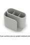 Ribbed Pen Holder with Notebook Slot, Modern Office and Study Desk Tidy, 15.7 cm, Marble - 4