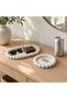 Bubble Tray Set of 2, Round and Oblong Catch-All Trays for Keys, Jewellery and Sunglasses, White - 2