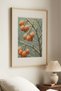1 VINTAGE PAINTING WITH A "FRUITS IN THE SNOW" THEME IN A NATURAL WOOD FRAME