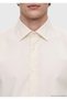 Ecru Plain Casual Fit Long Woven Casual Silk Blend Shirt - 4