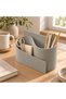 Wave Desk Organizer 18 cm, Modern Countertop Caddy for Pens, Makeup Brushes and Skincare, Gray - 4