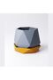 Geometric Plant Pot with Drip Tray, Faceted Low Poly Planter with Drainage Holes for Succulents - 6