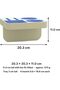 Sofa Tray with 4 Interchangeable Inserts and Cushion Fin, Phone Slot, Divided Tray, Khaki Blue - 3