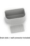Wall Mounted Shower Caddy with Drain Slots and Wall Connector Plate, Adhesive Strips Not Included - 4