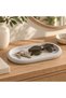 Ribbed Oval Decorative Tray 19.7 x 12.3 cm, Minimalist Catch All Tray for Keys, Jewelry and Trinkets - 2