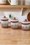 3-Piece Set of 6-Piece Enamel Jars with Lids 1 Liter, 1.3 Liter, 1.5 Liter - Spice Jar, Dowry Jar, Yogurt Fermentation Jar - 4