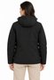 Waterproof Softshell Jacket with Fleece Lining, Detachable Hood, and 4 Pockets - Black - 4
