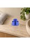 Round Cotton Swab and Pad Holder with 2 Compartments, Round Pads, 11.8 cm, Cobalt - 3