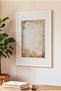 1 VINTAGE-THEMED PAINTING WITH ANTIQUE-STYLE TEXTURES IN A WHITE WOODEN FRAME - 3