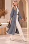 WOMEN'S OVERSIZED LONG CARDIGAN WITH POCKETS AND BUTTONED SLEEVES - 5