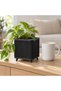 Ribbed Square Planter with Legs, 12.5 cm Opening, Modern Mid-Century Plant Pot for Indoor Plants - 2