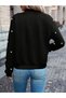 Women's Long Sleeve Front Zipper Pearl Short Modal Jacket - 4