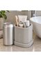 Toothbrush Holder with Drip Tray and Removable Divider, Modern Minimalist Vanity Cup, Matte, Marble - 3