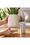 Large Ribbed Planter with Twist-Lock Drip Tray, 13.2 cm Opening, Cream - 3