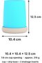Diagonal Ribbed Toothbrush Holder Cup with Removable Drip Base and 2 Drainage Inserts, Cyan Greige - 3