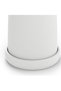 Diagonal Ribbed Toothbrush Holder Cup with Removable Drip Base and 2 Drainage Inserts, White - 2