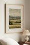 1 VINTAGE PAINTING WITH A "AUTUMN SERENITY" THEME IN A NATURAL WOOD FRAME