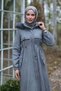 Tunnel-Detail Melton Coat, Gray HM2980 - 7