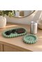 Bubble Tray Set of 2, Round and Oblong Catch-All Trays for Keys, Jewellery and Sunglasses, Sage - 2