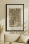 1 VINTAGE PAINTING WITH A BEIGE THEME AND A TEXTURED FINISH IN A BLACK WOODEN FRAME - 2