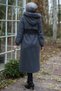 Tunnel Detailed Cashmere Coat Anthracite Hm2980 - 5