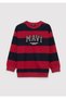Logo Striped Navy Blue Sweatshirt 6S20010-A6609