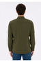 Men's Khaki Long Sleeve Basic Shirt - 6
