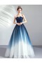 Rochie de seară lungă, bleumarin, cu degrade - 3