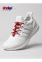 Smart Shoe Laces with Round Spring Clips and Lock - Red