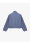 Long-Sleeved, Zippered, Mock Neck Melton Bomber Jacket - 6