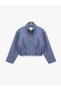 Long-Sleeved, Zippered, Mock Neck Melton Bomber Jacket - 5